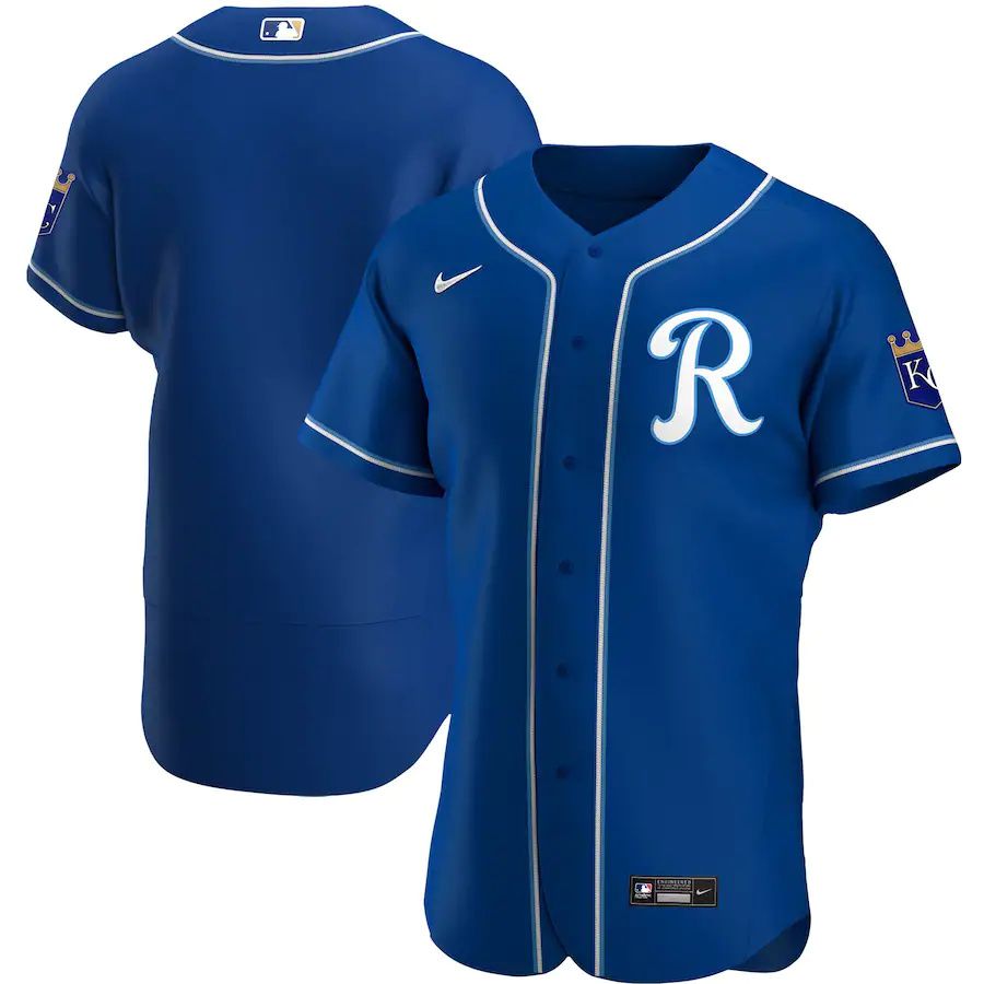 Mens Kansas City Royals Nike Royal Alternate Authentic Team MLB Jerseys